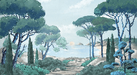 Papier peint balade dans les calanques - Muralconcept