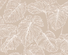 Papier peint feuille monstera sable, XXL, tendance