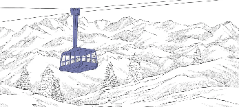 La Plagne telecabine wallpaper blue