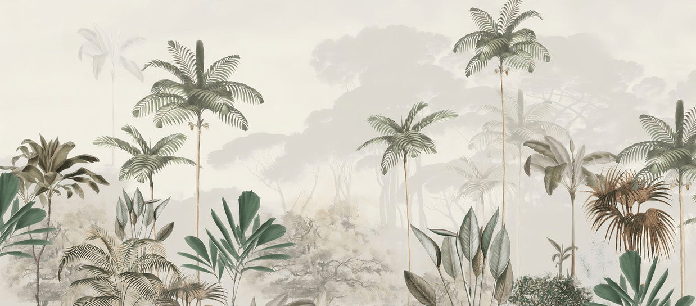 Papier peint panoramique jungle eden vert, XXL, tendance