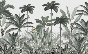 Papier peint panoramique jungle tree, XXL, tendance