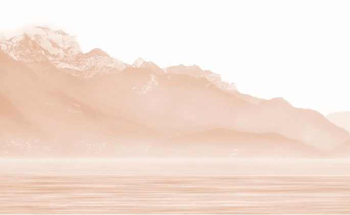 Papier peint Annecy et son lac paisible terracotta, XXL, tendance