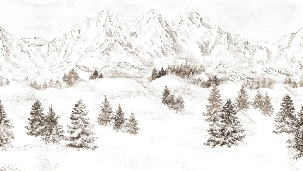 Papier peint montagne massif des Alpes, XXL, tendance