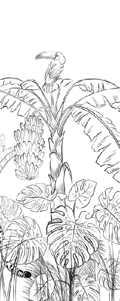 Papier peint jungle noir et blanc léopard - Muralconcept