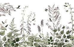 Papier peint fille douceur mauve, XXL, tendance