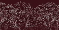 Papier peint panoramique valse des fleurs bordeaux - Muralconcept