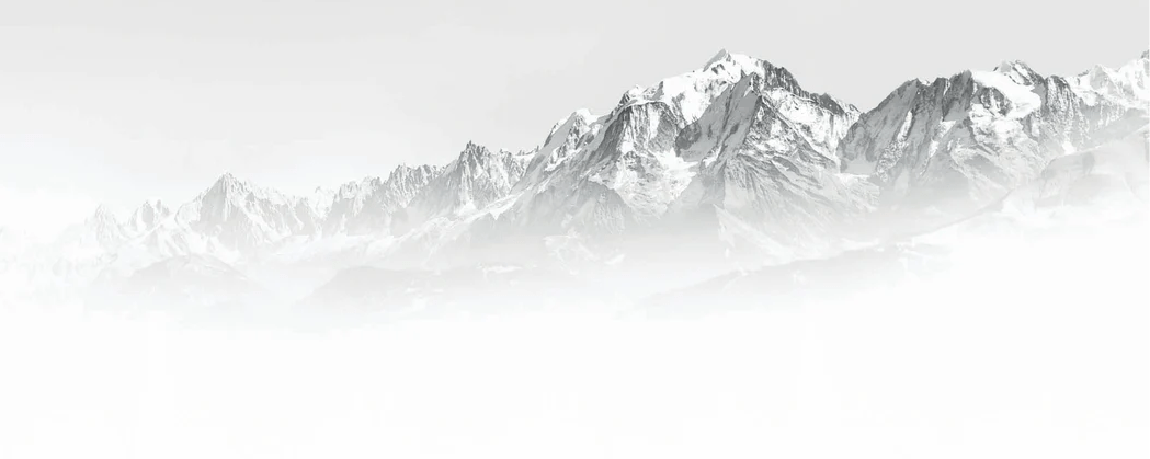 Papier peint Mont Blanc dans la brume noir et blanc - Muralconcept