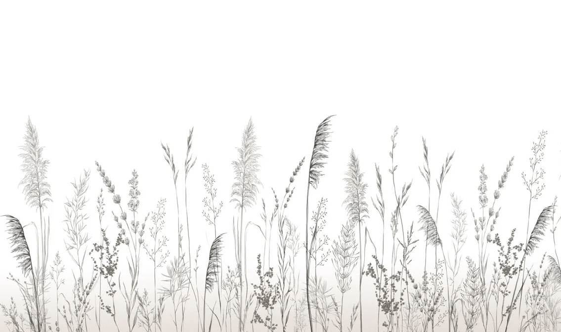 Papier peint poétique pampa, XXL, tendance