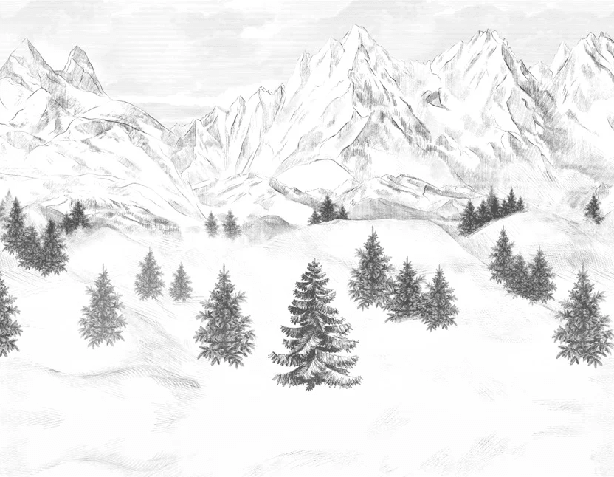 Papier peint Aiguilles d'Arves - Muralconcept