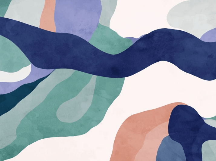 Papier peint abstrait ondulation, XXL, tendance