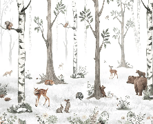 Papier peint animaux printemps forêt, XXL, tendance
