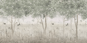 Papier peint panoramique clairière, XXL, tendance