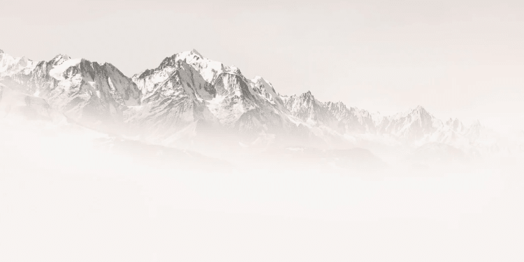 Papier peint matin brumeux Mont Blanc - Muralconcept