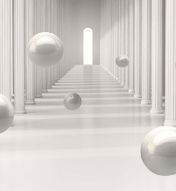 Papier peint 3D trompe œil colonne romaine - Muralconcept