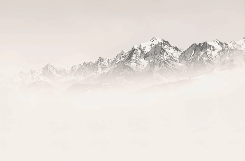 Papier peint Mont Blanc dans la brume sépia - Muralconcept