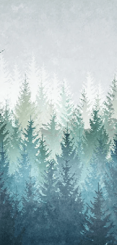 Papier peint forêt canadienne abstrait - Muralconcept