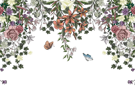 Papier peint panoramique fleur Spring Floral, XXL, tendance