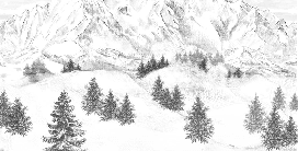 Papier peint montagne sommets de Chamonix - Muralconcept