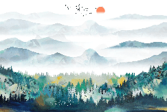 Papier peint Mountain & Scandinave - Muralconcept