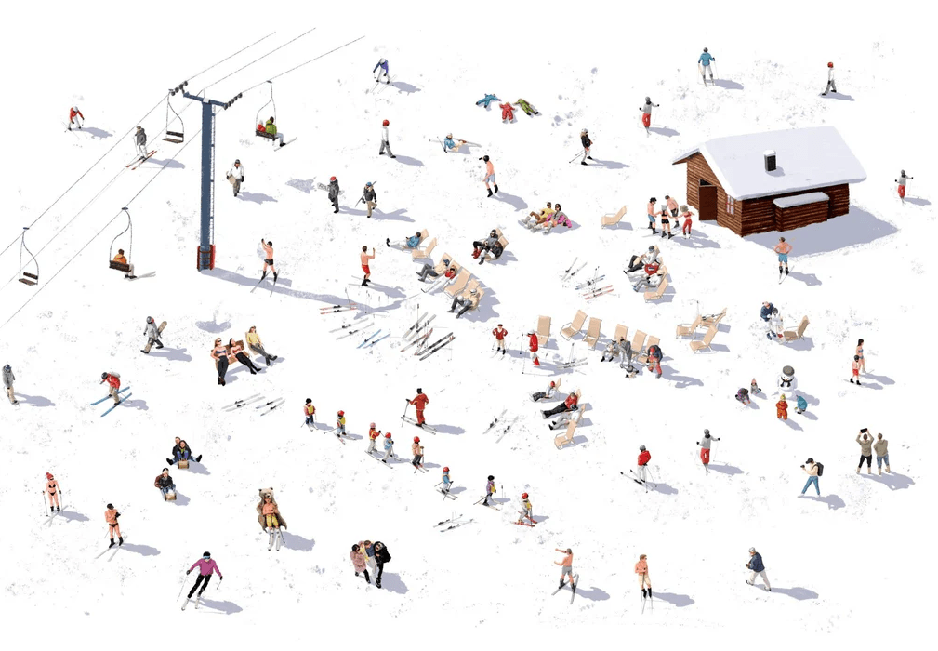 Après ski panoramic wallpaper