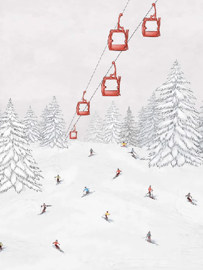 Colorful gondola wallpaper