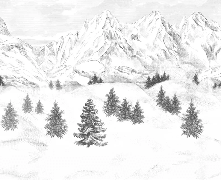 Papier peint Aiguilles d'Arves - Muralconcept