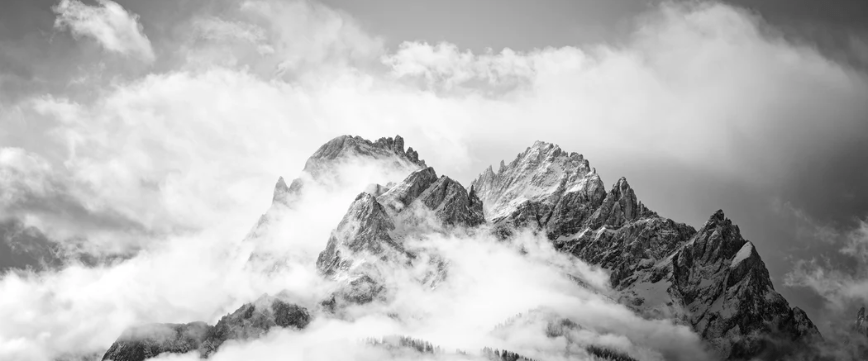 Sfondo panoramico delle vette dolomitiche - Muralconcept