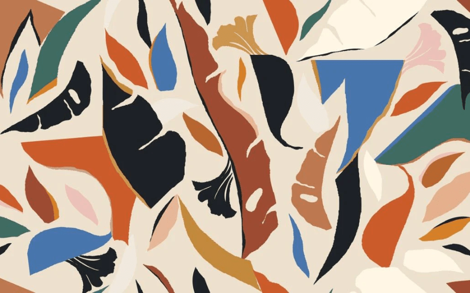 Papier peint contemporain végétal, XXL, tendance