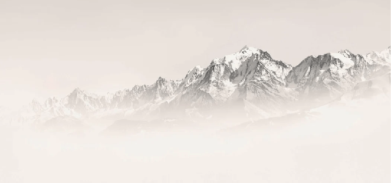 Papier peint Mont Blanc dans la brume sépia, XXL, tendance