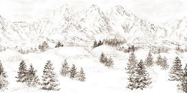 Papier peint montagne massif des Alpes - Muralconcept