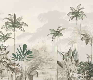 Papier peint panoramique jungle eden vert, XXL, tendance