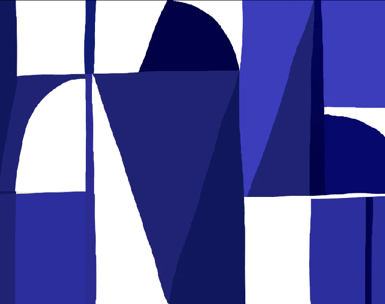 Papier peint Memphis style bleu, XXL, tendance