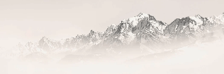 Papier peint Mont Blanc dans la brume sépia - Muralconcept