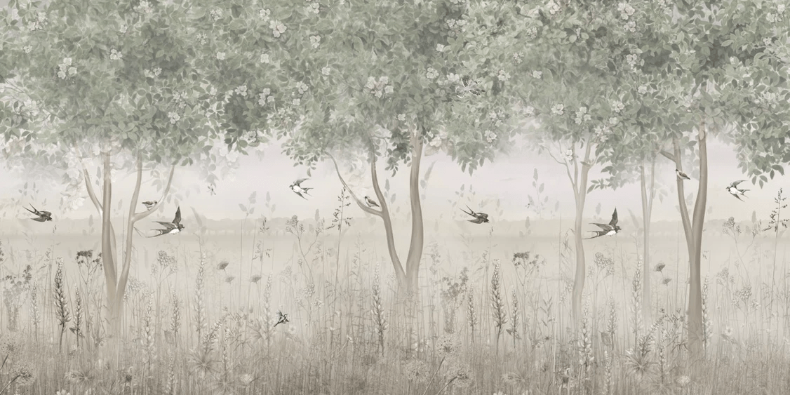 Papier peint panoramique clairière, XXL, tendance