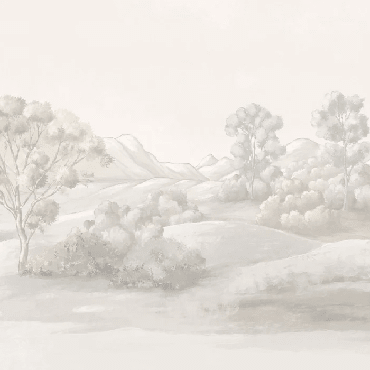 Papier peint paysage poétique sépia - Muralconcept