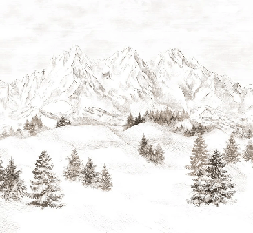 Papier peint montagne massif des Alpes, XXL, tendance