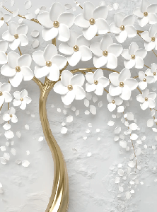 Papier peint toilette tree 3D, XXL, tendance