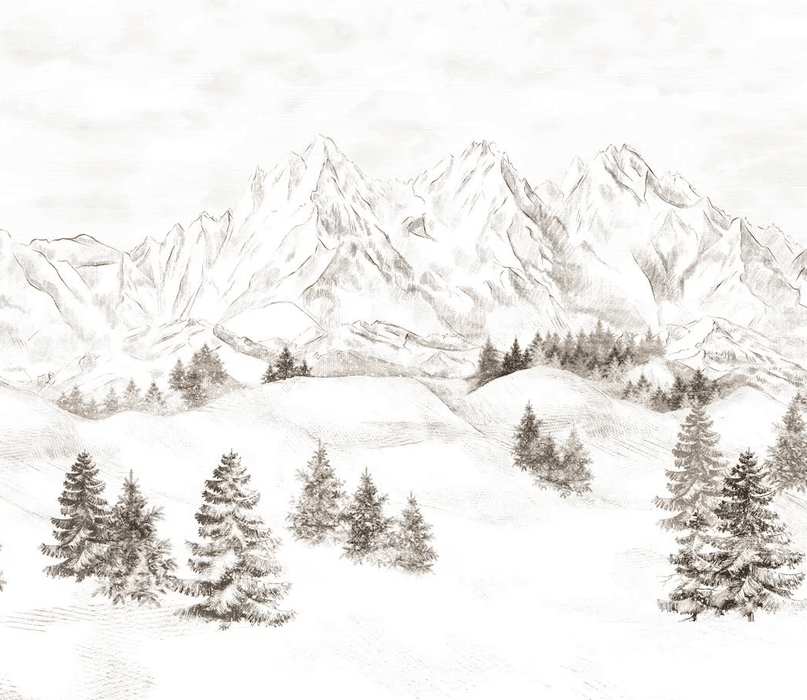 Papier peint montagne massif des Alpes - Muralconcept