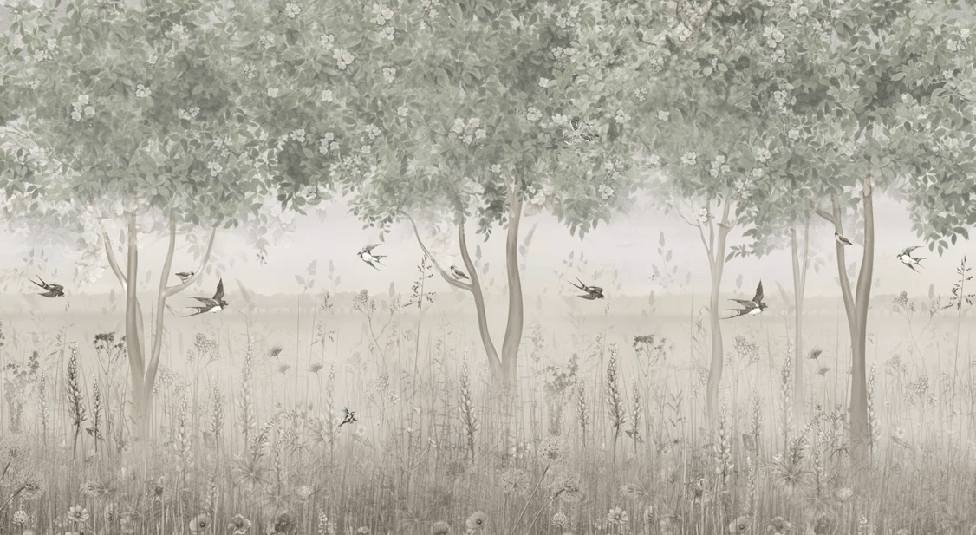 Papier peint panoramique clairière - Muralconcept