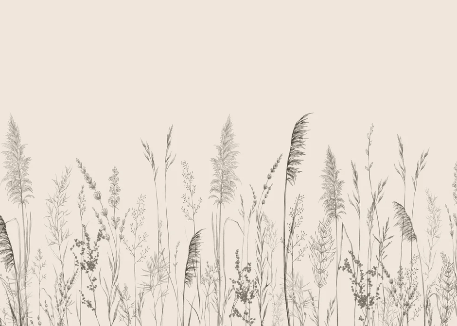Papier peint panoramique prairie sauvage - Muralconcept