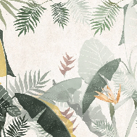 Papier peint sur mesure végétal vert jaune, XXL, tendance