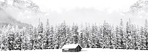 Papier peint panoramique chalet en montagne - Muralconcept