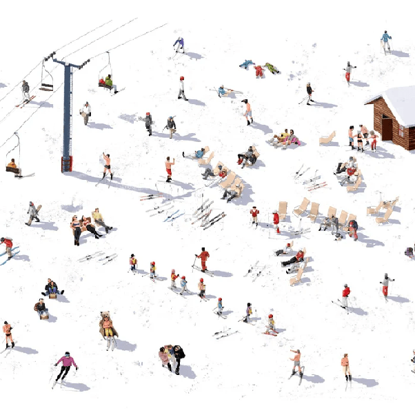 Après ski panoramic wallpaper