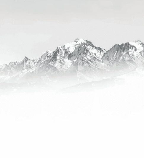 Tapete Mont Blanc im Nebel schwarz und weiß - Muralconcept