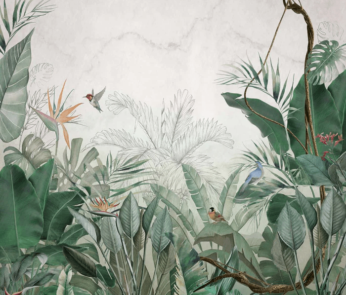 Papier peint panoramique jungle quintessence Amazonia - Muralconcept