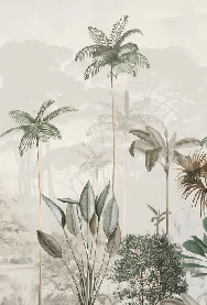 Papier peint panoramique jungle eden vert - Muralconcept