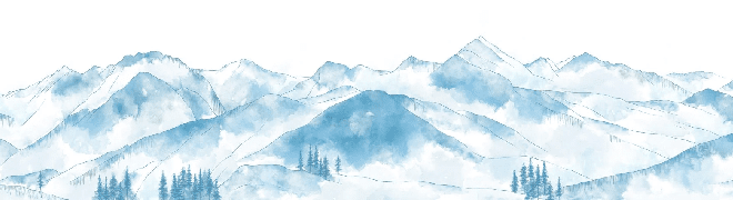 Papier peint montagne chaine des Aravis céleste - Muralconcept