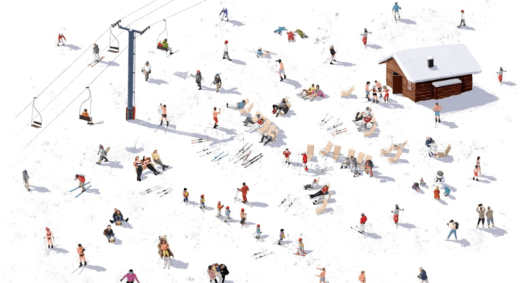 Après ski panoramic wallpaper