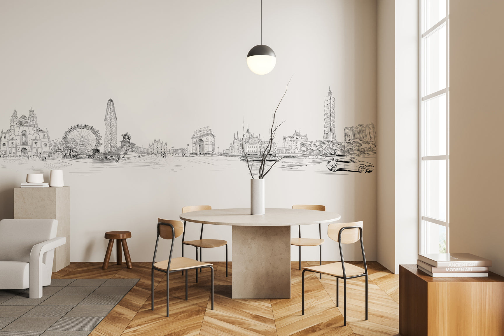 Papier peint panoramique design sunset arch - Muralconcept