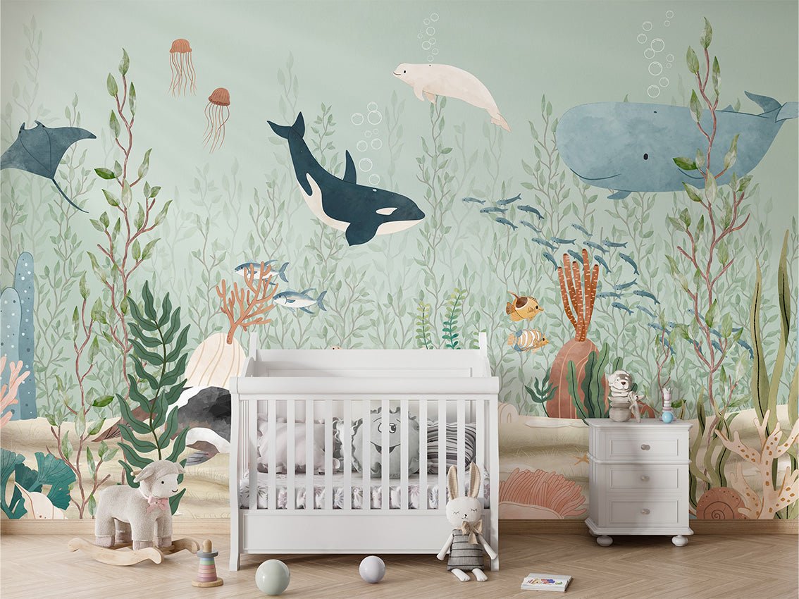 Papier peint bébé monde marin
